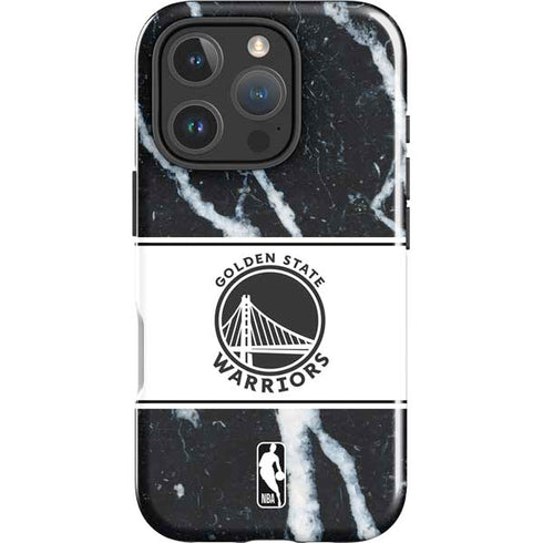 NBA Golden State Warriors Marble iPhone 16 Pro Max Impact Case